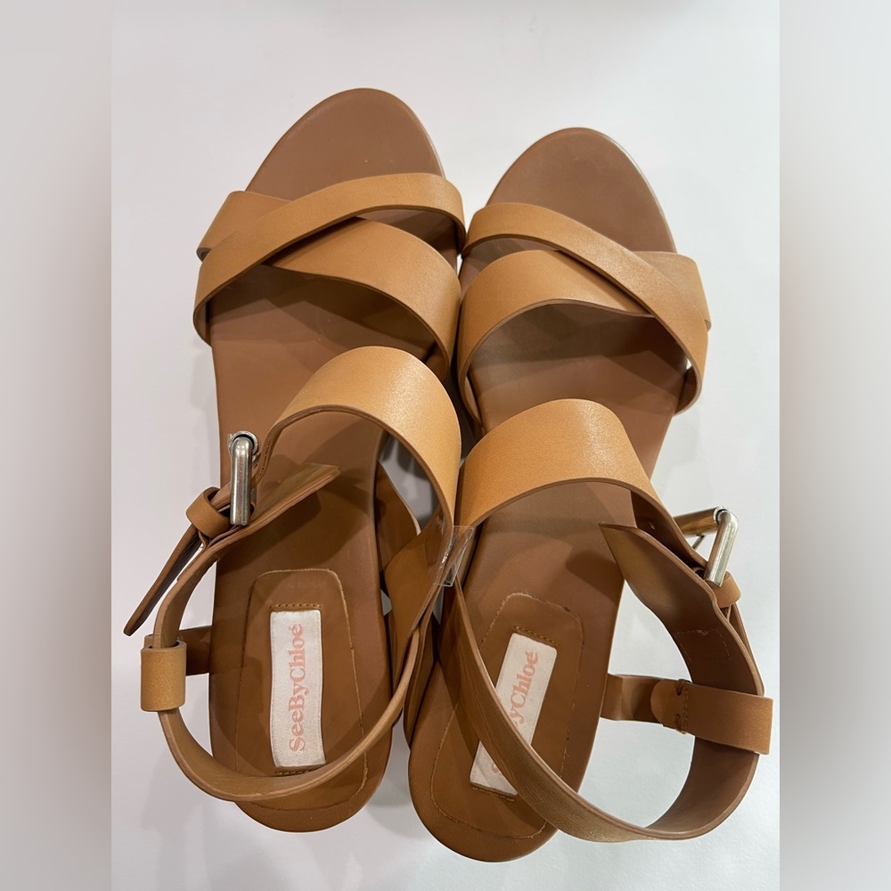 See by Chloė Platform Wedge Sandals size 40 - Picture 4 of 5